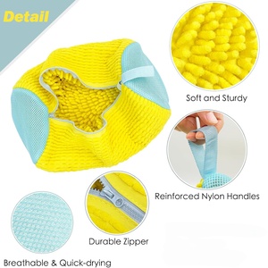 Sacs à linge pour chaussures en tissu chenille réutilisable et portable, en polyester, 39x19 cm, pour utilisation avec une machine à laver et un sèche-chaussures dans la salle de bain - Product Image 5