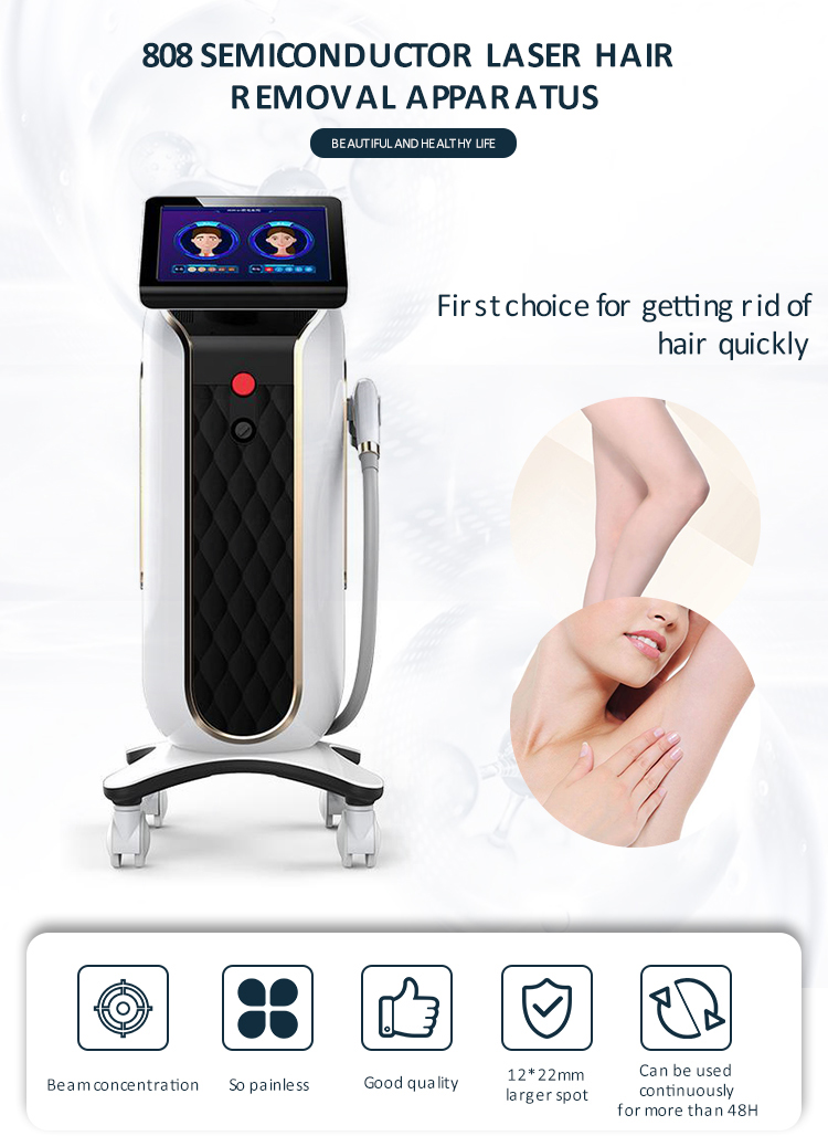 Diode Laser Hair Removal Machine Ice Platinum Epilator Diode Laser 755 808 1064