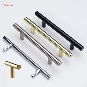 stainless steel handles pull furniture square cabinet drawer knob kitchen furniture handle round t bar handle for furniture