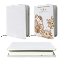 Carnet de sublimation avec fente pour carte, bande élastique, carnet vierge DIY, impression pleine page, couverture interchangeable, journal personnalisable