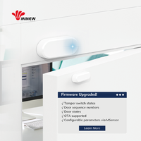 Minew S4 BLE Détecteur d'ouverture de porte Bluetooth Low Energy Wireless Door Window Magnetic Sensor Alarm