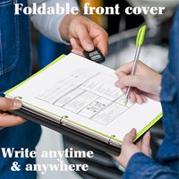 Lot de 4 classeurs télescopiques à 3 anneaux de 1 pouce, pochettes transparentes flexibles pour organiser les documents