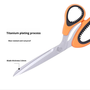 Ciseaux de couture professionnels en acier inoxydable revêtu de titane de 10 pouces, très demandés, pour la coupe de tissus - Product Image 3