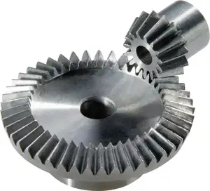 Couronne et pignon personnalisés en acier inoxydable de haute précision, engrenage conique en spirale de précision