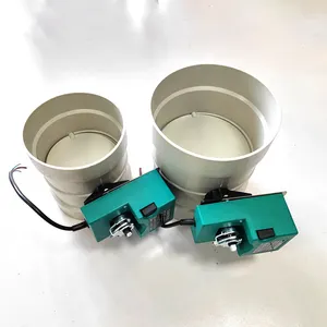 220V 24V 12V 75mm 3 inch Plastic air Damper Valve HVAC Electric air Duct Motorized Damper for Ventilation Pipe Valve