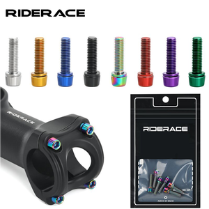 RIDERACE סט של 6 ברגים צבעוניים לכידון אופניים M5*23.5MM*8MM מסגסוגת פלדה לאופני הרים ואופני כביש, ברגי קיבוע לכידון. - Product Image 1