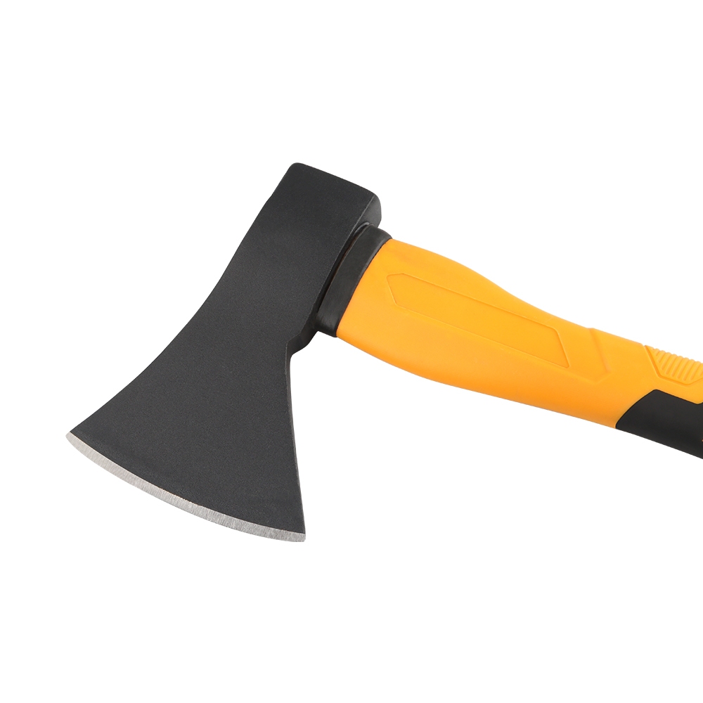 F360 Wood Axe Small Outdoor Camp Hatchet Shock Reduction Fiber Glasses Handle Splitting and Kindling Wood Forged Felling Axe