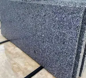 Lajes de granito preto natural granito preto escuro telha granito preto exterior parede pedra