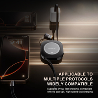 Kabel USB-C Tipe C 4 in 1 Retractable 100W 60W Pengisian Cepat 60W 27W USB A Transmisi Data untuk Pengisi Daya iPhone