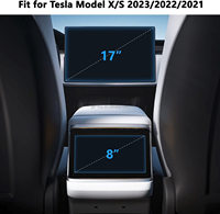 Accessoires de voiture 2022~2025, protection d'écran de navigation 17 pouces et protection d'écran arrière 8 pouces pour Tesla Model X Model S Plaid & Long Range, verre trempé