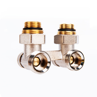 Robinet thermostatique d'angle en laiton AVONFLOW pour radiateur, bloc H angulaire EN215, contrôle de la température