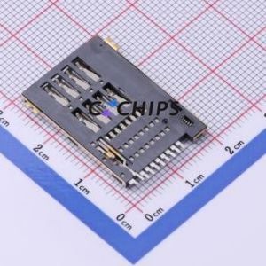 SIM-1007-P10 SIM Card Connector SMD Connector Self-Return Type Mini SIM Card Card Holder 1.85mm - Product Image 2