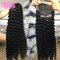 Perruques brésiliennes 100 % cheveux humains ondulés profonds avec dentelle frontale, perruque de 30 à 40 pouces en cheveux humains vierges bruts vietnamiens, perruque frontale HD sans colle
