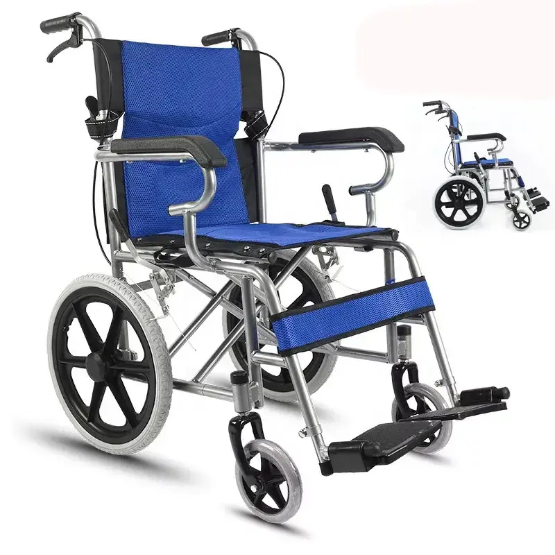 Дешевая заводская цена, легкий ручной складной стул для инвалидных колясок, новое 2023