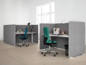 방음 칸막이 4 인 워크스테이션 사무실 책상 콜 센터 칸막이 직원 책상 - Product Image 2