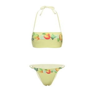 Fashion <b>Suspenders</b> Women Sexy Plus Size Swimwear Two-piece Bikini Print Flower Swimsuit <b>Set</b> Support Customization - Product Image 6