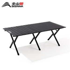 Beishanlang Outdoor Folding <b>Table</b> Set 6 Seater Aluminum Rectangular Camping <b>Picnic</b> <b>Portable</b> Equipment - Product Image 2