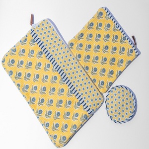 High Quality Indian Hand Block Printed Customizable Cotton <b>Laptop</b> <b>Sleeve</b> Case Set Lightweight for Daily Use Great Price - Product Image 3