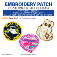 Patchs de haute qualité personnalisation de la broderie Date de livraison rapide produit en gros lueur dans le noir