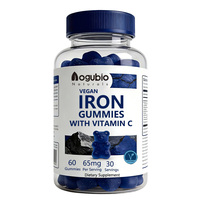 Fer 15 mg avec vitamine C sous forme de gommes |   Saveur de fruits rouges sans sucre |   Complément alimentaire personnalisé OEM/ODM à marque privée pour adultes et enfants