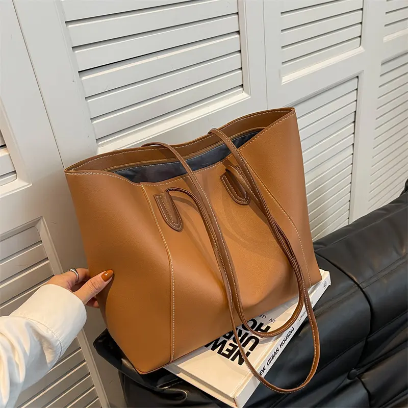 أزياء بسيطة للسيدات حقائب حمل كبيرة أنيقة حقائب تسوق حقائب يد نسائية ذات سعة كبيرة حقيبة حمل تحت الإبط للكتف