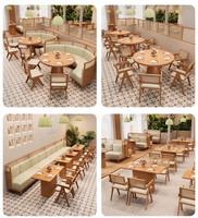 Ensemble de mobilier commercial pour restauration : Fauteuils, banquettes, tables et chaises pour bars, cafés et restaurants occidentaux (OEM/ODM en gros)