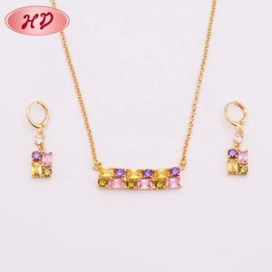 Set di Gioielli da Donna Placcati Oro 18k Laminato, Vendita all'Ingrosso 2017, Set di Orecchini e Collane Oro Moda Messicana - Product Image 4