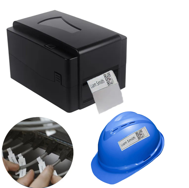 Portable for Bluetooth Labeler Printer Industrial Wire Cable & Foil Transfer Imaging Maker for Marking Products Blue Machine