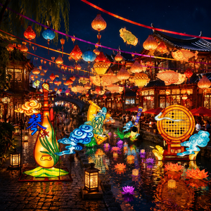 Luces <span class=keywords><strong>de</strong></span> calle chinas conectadas por cadena, iluminación oriental para caminos, para avenidas antiguas, parques chinos y calles gastronómicas. - Product Image 1