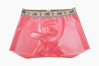Boxer en latex pour hommes Gel Coat Invisible Seam Tight Bullet Separation Boxer Briefs Cross-Border