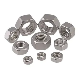 Plain Hex Nut DIN934 Hex Nuts ASME B 18.2.2 M8 Stainless Steel SS304 Hexagonal Nut
