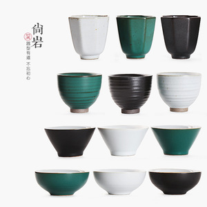 Coarse Pottery Chinese Style Teacup Handmade Ceramic Conical Shape Aroma <b>Cup</b> <b>Large</b> Kung Fu <b>Tea</b> Tasting <b>Cup</b> Dehua Origin - Product Image 2
