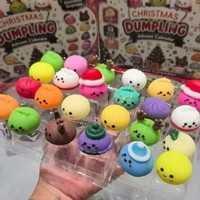 Calendrier de l'Avent de Noël en caoutchouc, boîte mystère, sans pression sur les stocks, avec petits jouets mignons, surprise de grande valeur et jouets anti-stress
