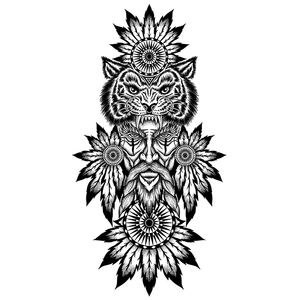 <span class=keywords><strong>Manga</strong></span> de <span class=keywords><strong>tatuaje</strong></span> temporal de medio brazo segura para la piel para hombres Diseño <span class=keywords><strong>tribal</strong></span> semipermanente impermeable - Product Image 6