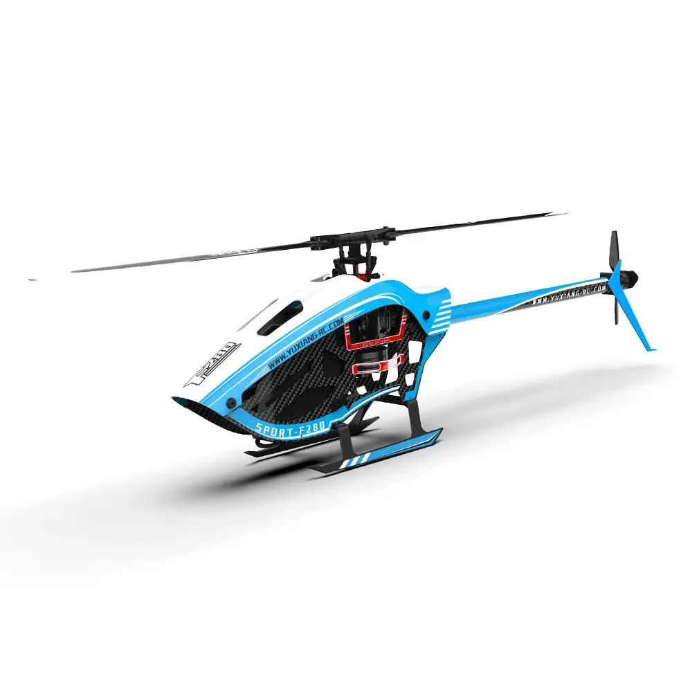 F280 2,4G 6CH 6-Axis Gyro 3D6G Motor de accionamiento directo sin escobillas dual Flybarless Stunt RC Helicóptero