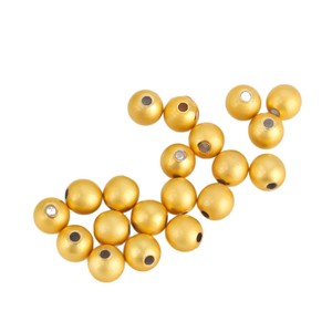 Lisheng Jewelry Gold Beads 6mm Smooth Copper Spacer Beads For DIY Jewelry <b>Necklace</b> Bracelet Making Supplies - Product Image 5