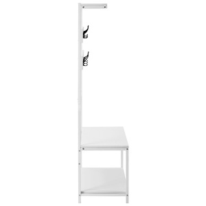 Perchero con banco y ganchos de metal y madera, moderno, para entrada, almacenamiento para uso doméstico. - Product Image 5