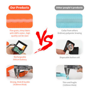 새로운 도착 슈퍼 브라이트 플래싱 애완 동물 목 스트랩 조정 가능한 USB 충전 <span class=keywords><strong>LED</strong></span> 라이트 업 개 칼라 어두운 개 목걸이에 빛나는 - Product Image 4