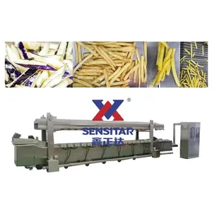 Automation Industrial Frying Half Fried Potato Chips Potato Frozen French Fries Production Line