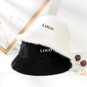 <span class=keywords><strong>2025</strong></span> Mùa Đông Màu Rắn Xô Mũ Ấm Thêu Angora Cá Tính In Rộng Brim Thỏ Tóc Ngư Dân Mũ Cho Người Lớn - Product Image 2