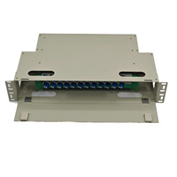 Boîtier de distribution de fibres optiques (ODF) haute capacité 48 cœurs LC, montage en rack 19 pouces pour réseau de télécommunications FTTH CATV