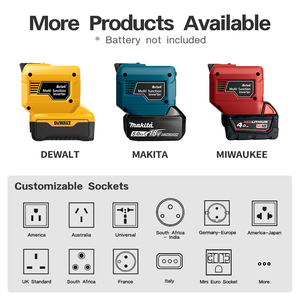 Convertisseur 250W pour <span class=keywords><strong>batterie</strong></span> 18V, DC 18V vers AC 220V, alimentation portable, <span class=keywords><strong>chargeur</strong></span> pour le camping, les voyages et la maison - Product Image 2