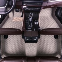 Tapis de sol de voiture Infiniti Lolly sur mesure en cuir de luxe, motif diamant de 10 mm d'épaisseur, ensemble complet, protection toutes saisons