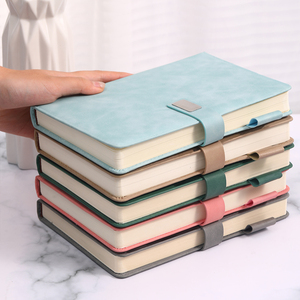 Grosir <span class=keywords><strong>Notebook</strong></span> A5 kelas atas dengan penutup PU warna kreatif kustom dan tombol Magnet untuk perjalanan kantor bisnis - Product Image 1