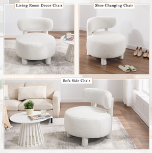 Fauteuil en bois de luxe moderne avec revêtement en tissu, confortable et moelleux, pour salon et chambre à coucher, chaise de détente pour la maison et l'appartement - Product Image 6