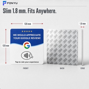12-сантиметровые акриловые NFC-карты Google для отзывов: наклейки для оценок, получение звезд, бесконтактное использование, готовые к отправке (RTS) для ресторанов и отелей, с возможностью нанесения логотипа, OEM, ODM - Product Image 5