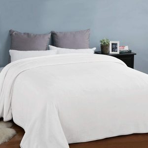 Couverture en molleton de flanelle blanche en peluche confortable de haute qualité <span class=keywords><strong>avec</strong></span> motif imprimé pour toutes les saisons - Product Image 3