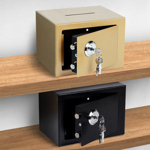 Wanjia Security <b>Small</b> Steel Safe <b>Box</b> With Key Lock For Home Office Storage - Product Image 1