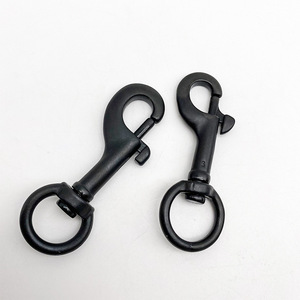 Stainless Steel Black Swivel <b>Snap</b> <b>Hook</b> Spring Lock Attachment For Pet Leash Diving Gear - Product Image 3