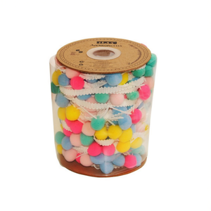 Nastro Ilan Pom Pom 1M Multicolore per Decorazioni Artigianali - Product Image 1